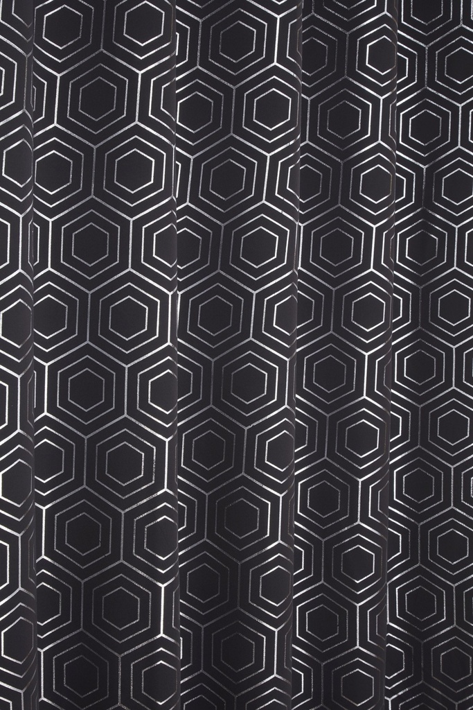 Element Collection - Woven Thermal Blackout Eyelet Curtains in Charcoal - Image 3