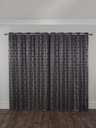 Element Collection - Woven Thermal Blackout Eyelet Curtains in Charcoal - Image 4