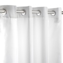 Rhodes - Lined Pencil Pleat Voile Curtain Pair in White - Image 6