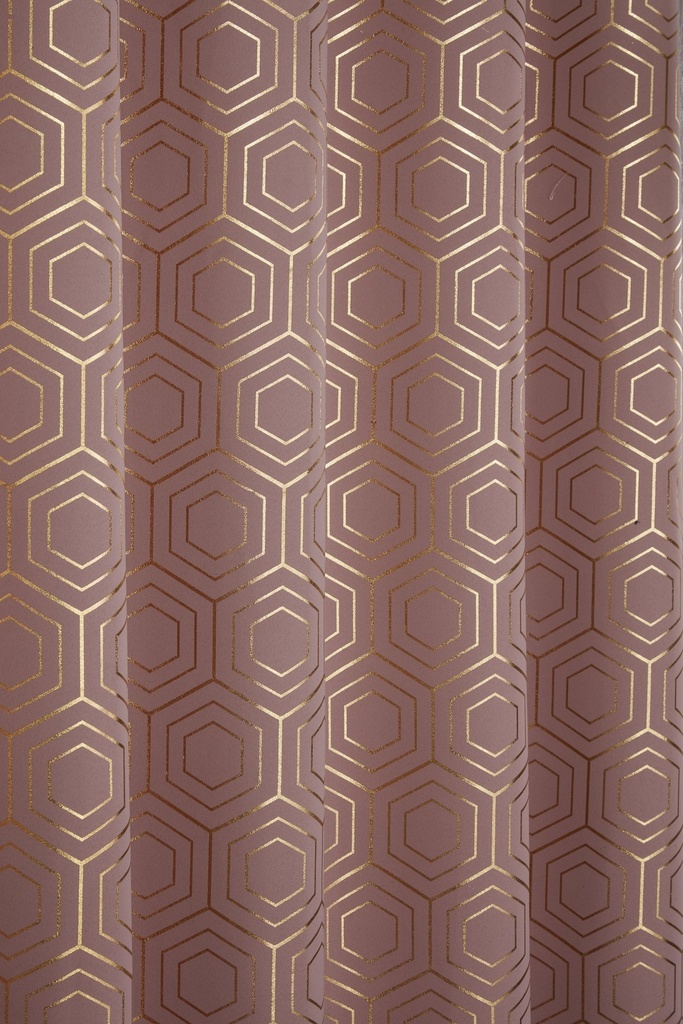 Element Collection - Woven Thermal Blackout Eyelet Curtains in Blush Pink - Image 3