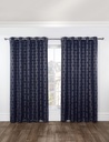 Element Collection - Woven Thermal Blackout Eyelet Curtains in Navy - Image 4