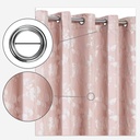 Meadows Collection - Lined Eyelet Jacquard Curtains in Blush Pink - Image 6