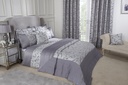 Cavendish Collection - Lined Pencil Pleat Jacquard Curtains in Silver - Image 5