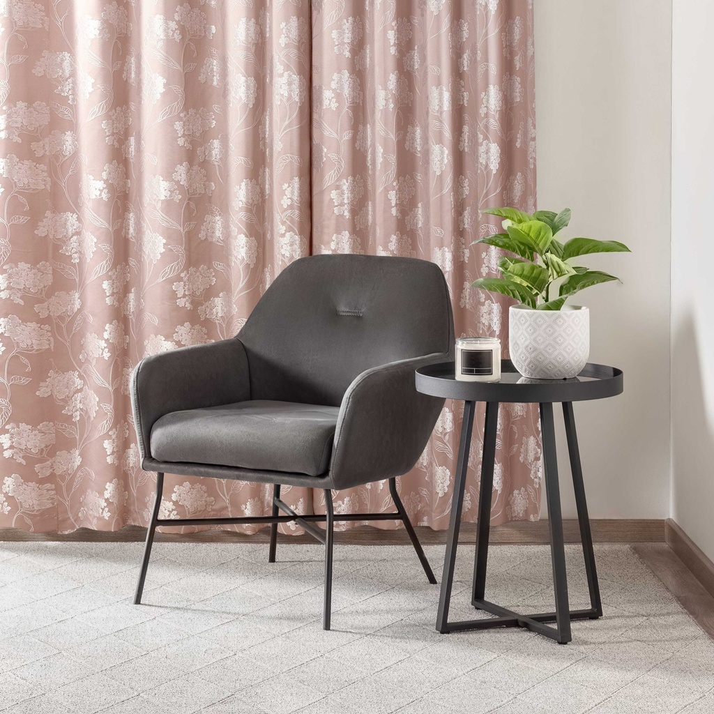 English Garden - Lined Eyelet Jacquard Curtains in Blush Pink - Image 3