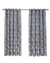 Meadows Collection - Lined Eyelet Jacquard Curtains in Silver - Image 2