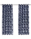 Meadows Collection - Lined Eyelet Jacquard Curtains in Navy - Image 2