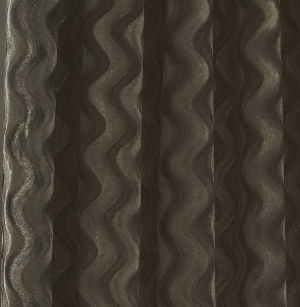 Ophelia Collection - Rippled Velvet Lined Eyelet Curtains in Taupe - Image 2