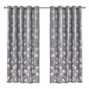 English Garden - Lined Eyelet Jacquard Curtains in Silver - Image 2