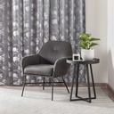 English Garden - Lined Eyelet Jacquard Curtains in Silver - Image 3