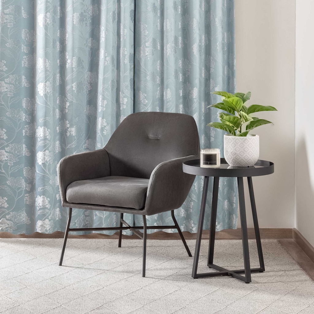 English Garden - Lined Eyelet Jacquard Curtains in Duck Egg - Image 3