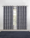 Harrow - Lined Eyelet Jacquard Curtains in Navy - Image 3