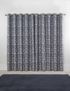 Harrow - Lined Eyelet Jacquard Curtains in Navy - Image 4
