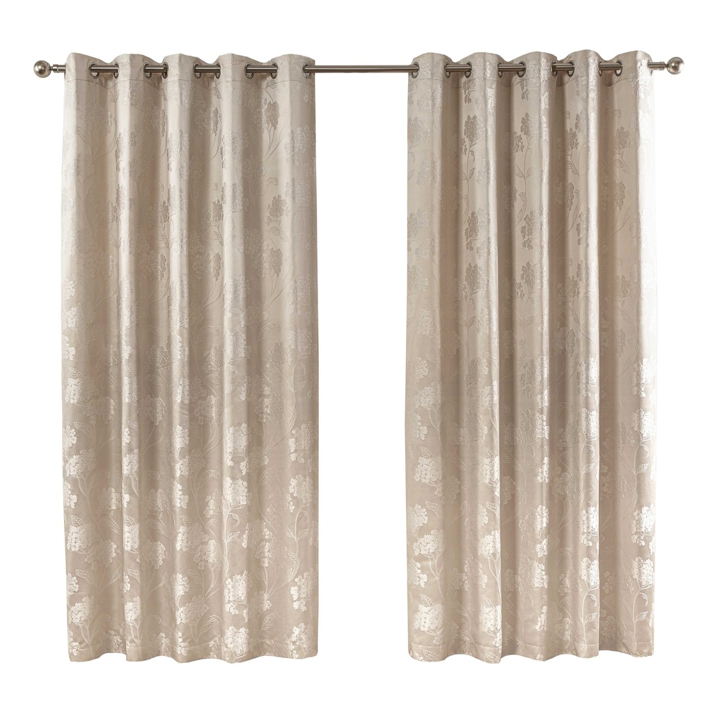 English Garden - Lined Eyelet Jacquard Curtains in Cream - Image 2