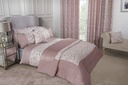 Cavendish Collection - Lined Pencil Pleat Jacquard Curtains in Blush Pink - Image 5