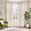 Wisteria Collection - Lined Eyelet Curtains in Natural - Image 5