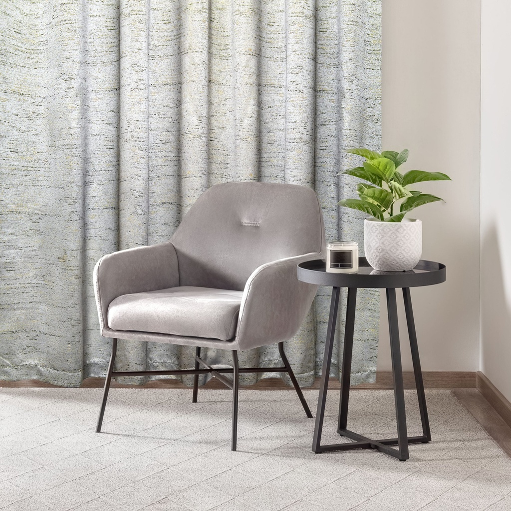 Wisteria Collection - Lined Eyelet Curtains in Grey - Image 3