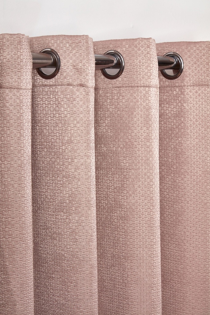 Metro Collection - Thermal Blackout Eyelet Curtains in Blush Pink - Image 2