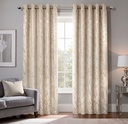 Azalea Collection - Velvet Blackout Eyelet Curtains in Natural - Image 7