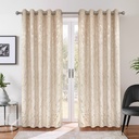 Azalea Collection - Velvet Blackout Eyelet Curtains in Natural - Image 8
