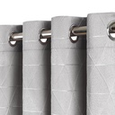 Siena Curtain Collection - Light Filtering Unlined Eyelet Jacquard, Silver Grey - Image 2