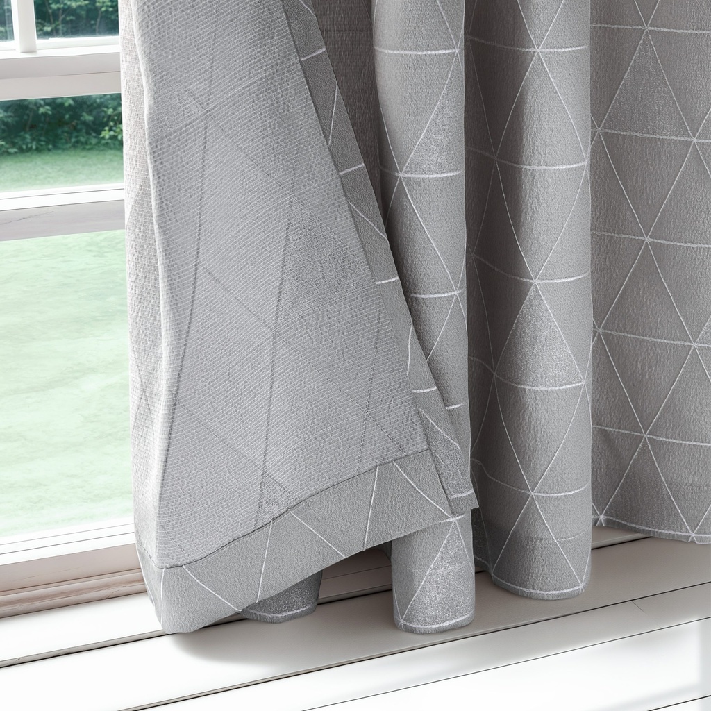 Siena Curtain Collection - Light Filtering Unlined Eyelet Jacquard, Silver Grey - Image 7