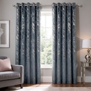 Azalea Collection - Velvet Blackout Eyelet Curtains in Silver - Image 7