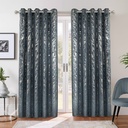 Azalea Collection - Velvet Blackout Eyelet Curtains in Silver - Image 8
