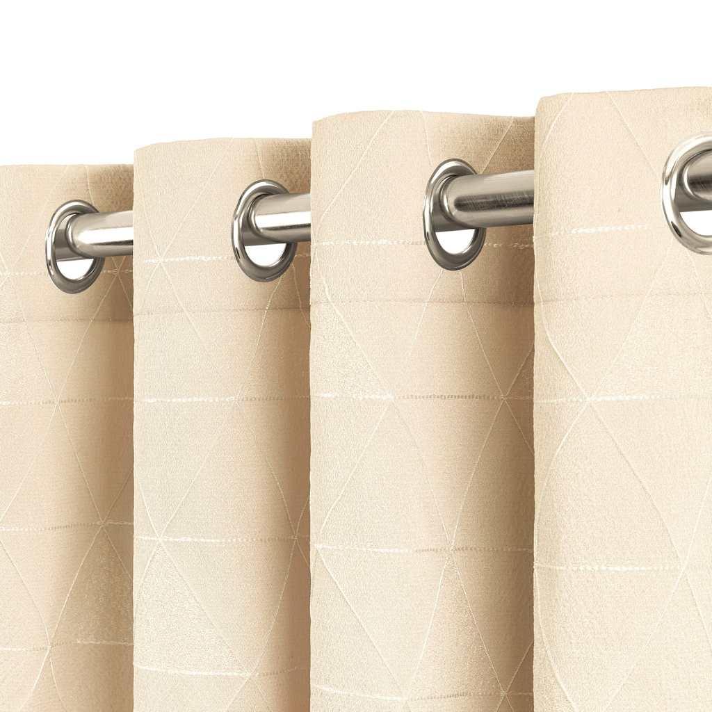Siena Curtain Collection - Light Filtering Unlined Eyelet Jacquard, Natural - Image 2