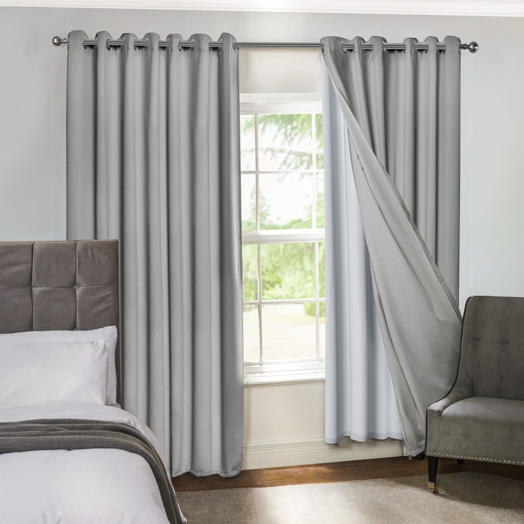 Blackout Lining Collection - Total Blackout Eyelet Curtain Linings - Image 3