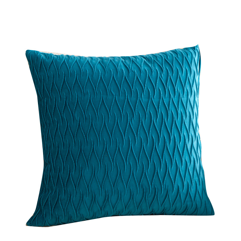 Pleated Stripe Velvet Cushion - 45 × 45 cm - Image 5