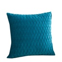 Pleated Stripe Velvet Cushion - 45 × 45 cm - Image 5