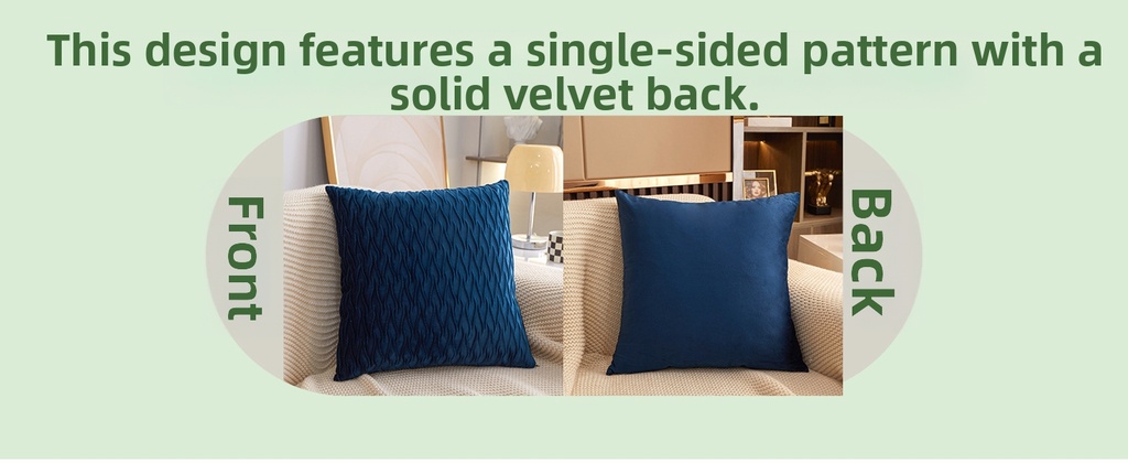 Pleated Stripe Velvet Cushion - 45 × 45 cm - Image 8