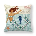 Vintage Ocean Print Cushion Cover - 45 × 45 cm - Image 5