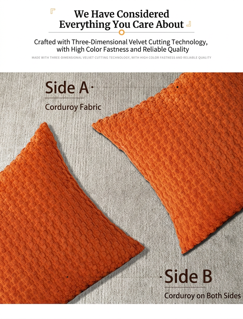Popcorn Texture Corduroy Cushion - Image 13