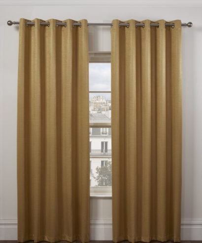 Metro Collection – Thermal Blackout Eyelet Curtains in Ochre - Gallery 2