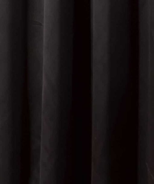 Essential Blackout Collection – Woven Blackout Eyelet Curtains in Black - Gallery 1