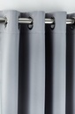 Essential Blackout Collection – Woven Blackout Eyelet Curtains in Grey - Gallery 1