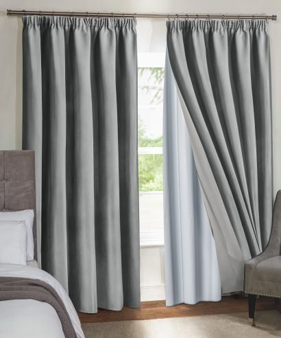 Blackout Lining Collection – Total Blackout Pencil Pleat Curtain Linings in White - Gallery 3