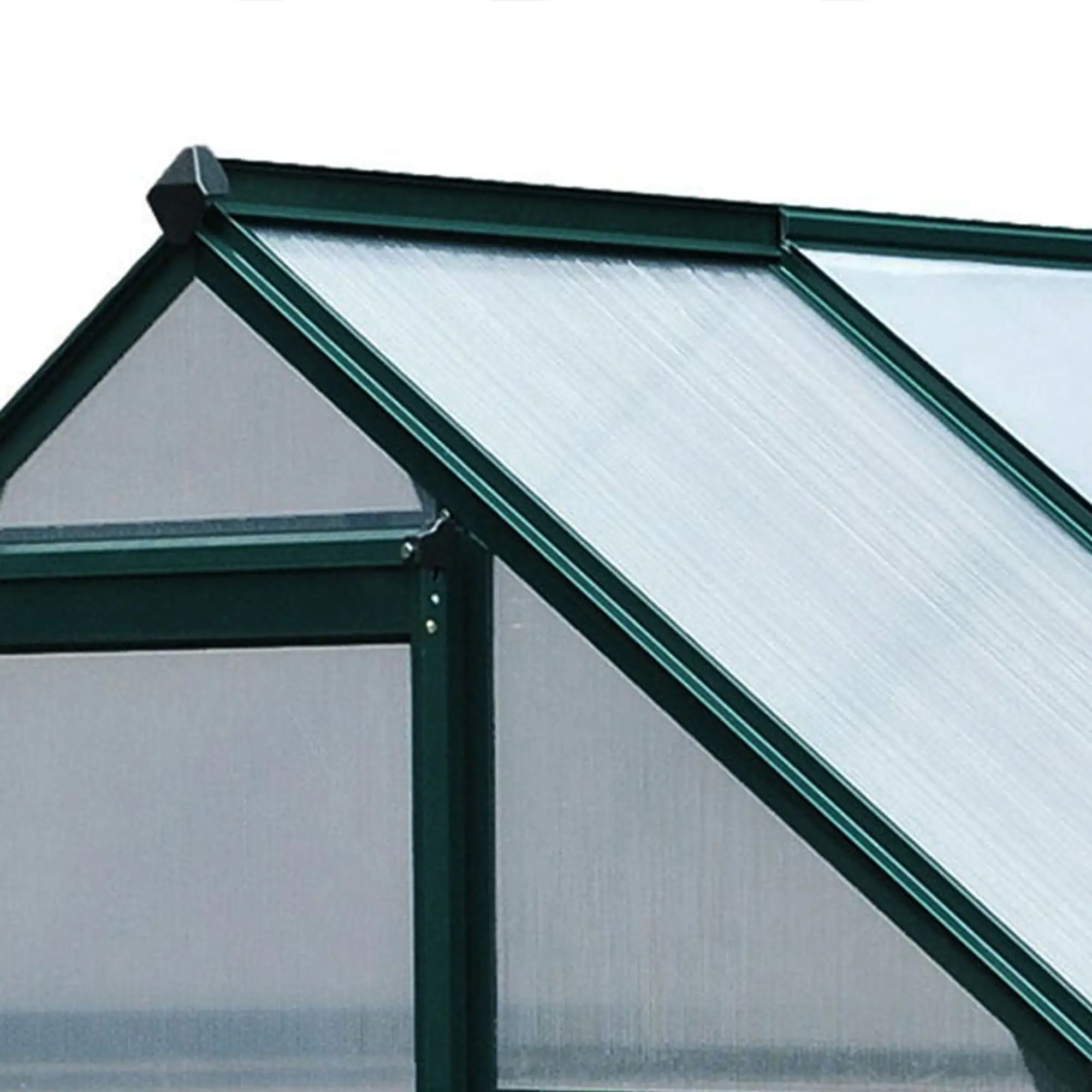 Outsunny 6 x 4ft Polycarbonate Greenhouse, Dark Green - Image 8