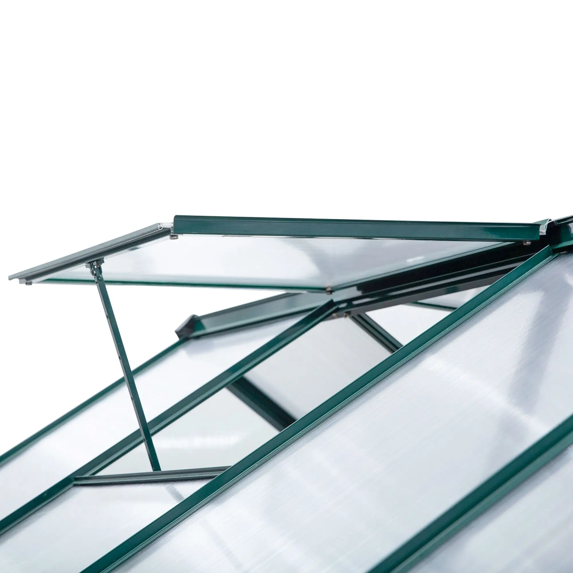 Outsunny 6 x 10ft Polycarbonate Greenhouse, Dark Green - Image 8