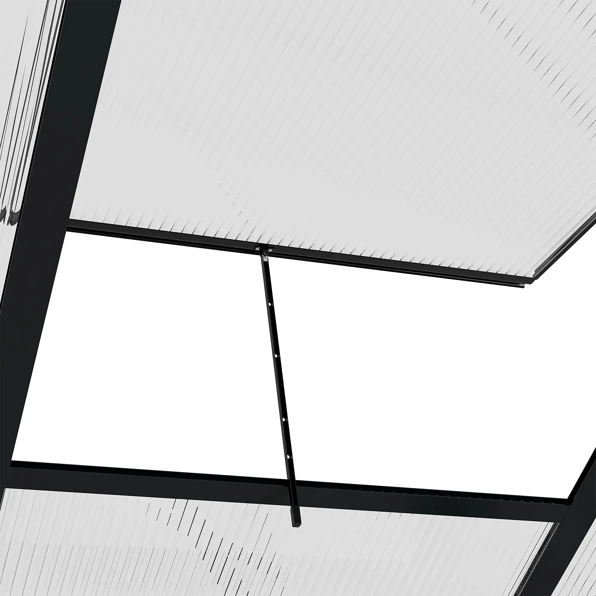 Outsunny 6 x 10ft Polycarbonate Greenhouse, Grey - Image 9