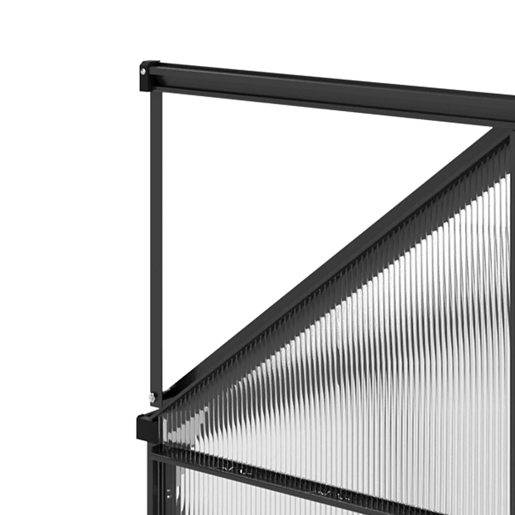 Outsunny 192.5 x 131cm Polycarbonate Greenhouse, Grey - Image 12