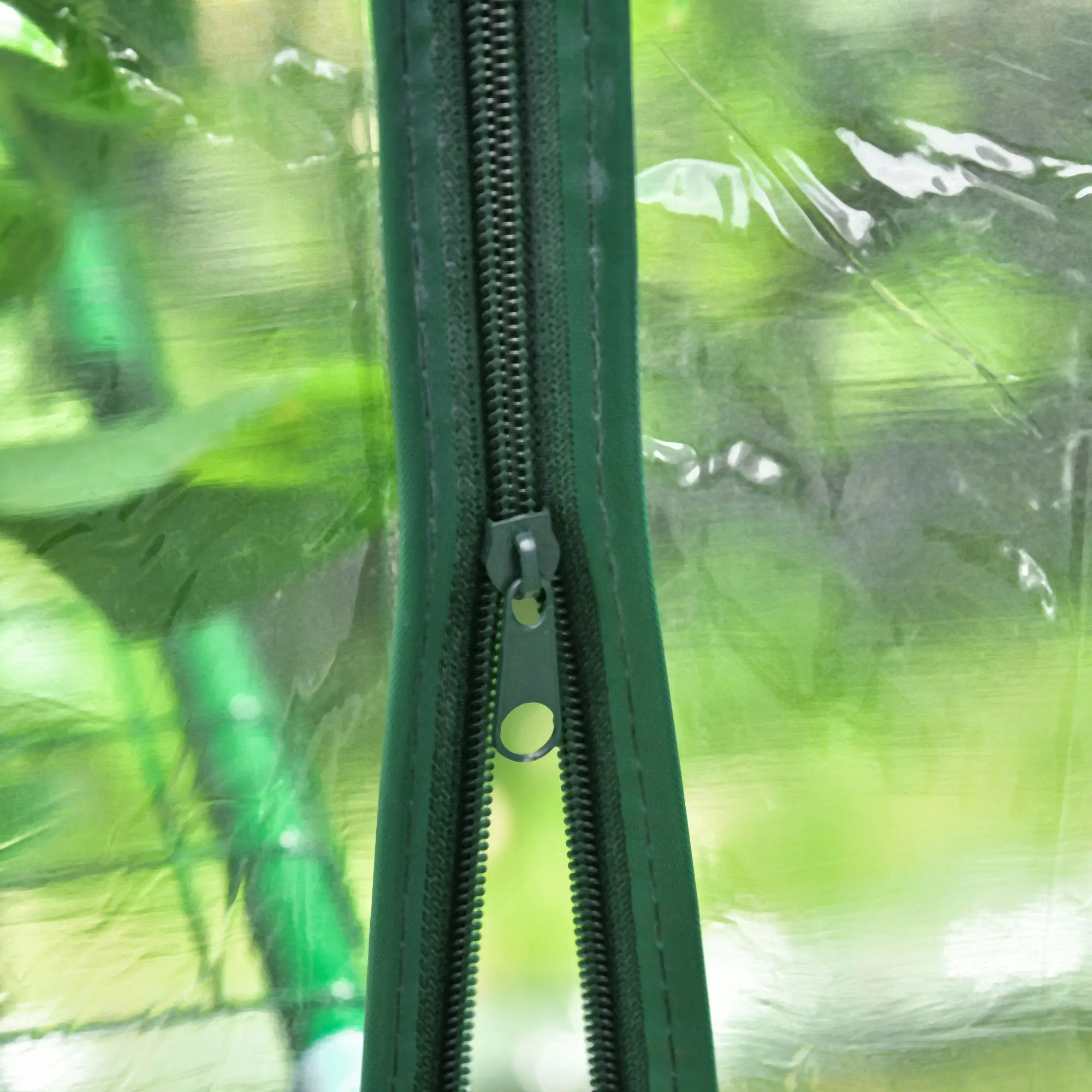 Outsunny 143 x 143cm Walk-in Greenhouse, Green / Clear - Image 8