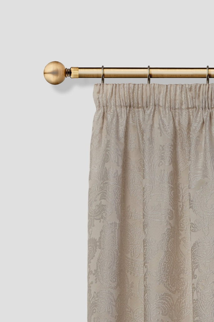 Sphere - Extendable Curtain Pole in Antique Brass (with rings) - Image 2