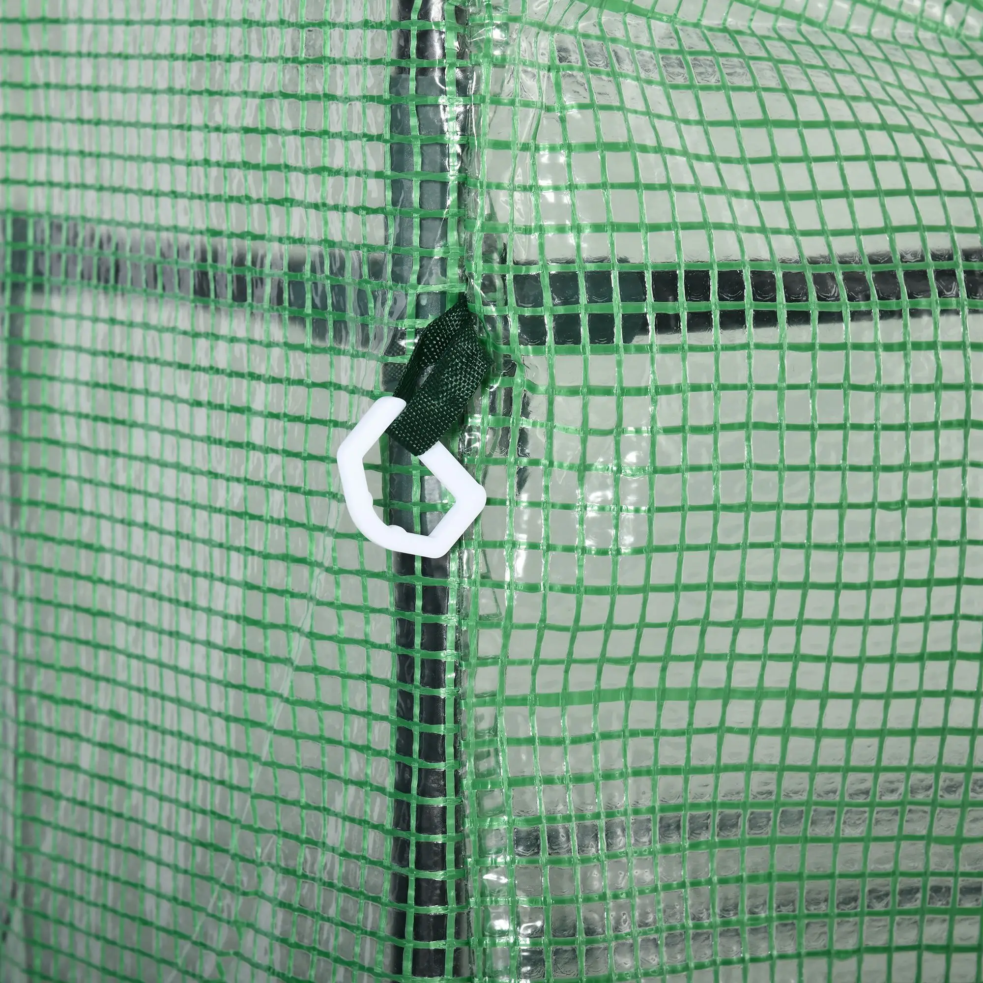 Outsunny 143 x 138cm Walk-in Greenhouse, Green - Image 10