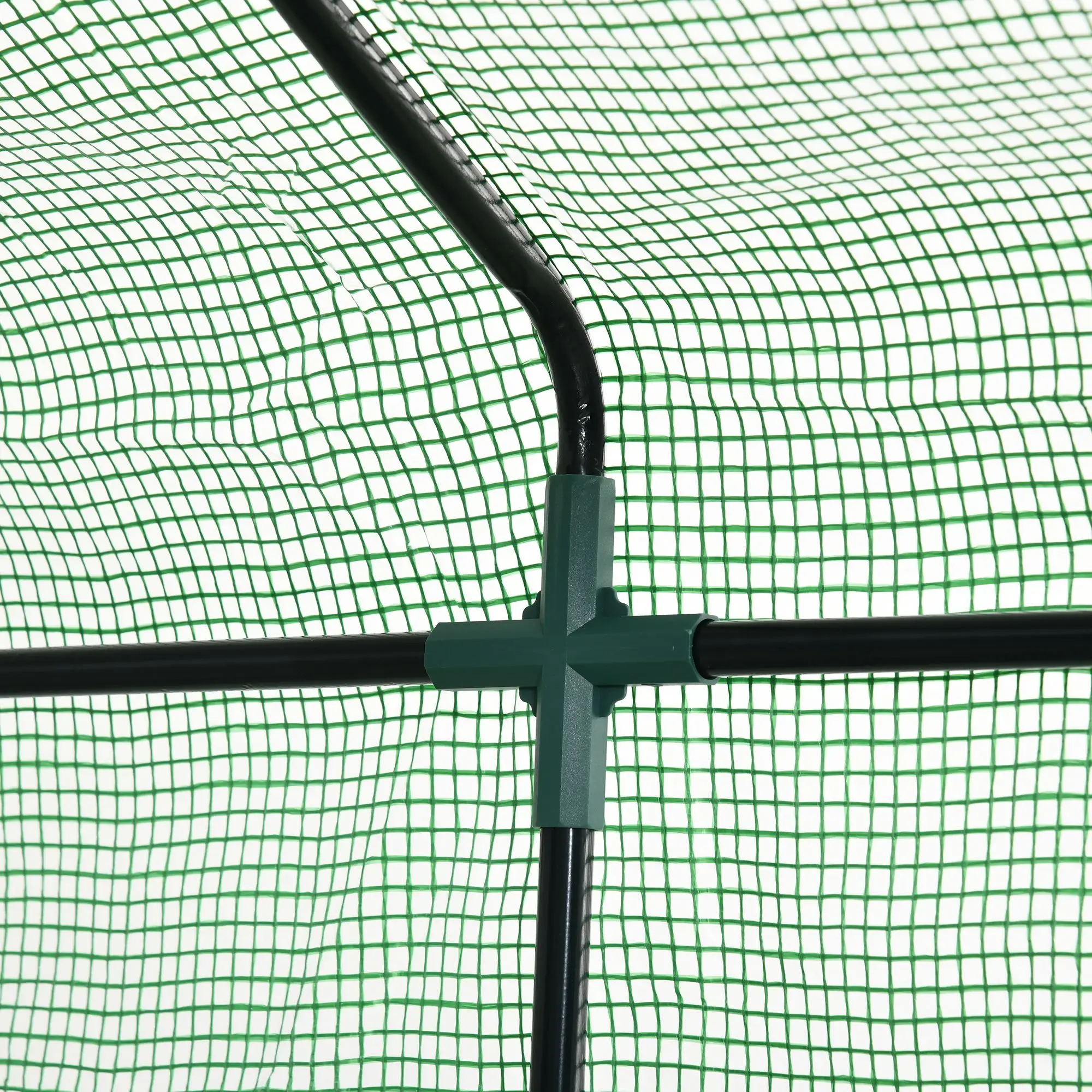 Outsunny 143 x 138cm Walk-in Greenhouse, Green - Image 11