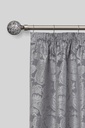 Mirrored - Extendable Curtain Pole in Black Silk (With rings) - Image 2
