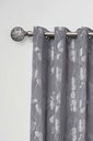 Mirrored - Extendable Curtain Pole in Black Silk (With rings) - Image 3
