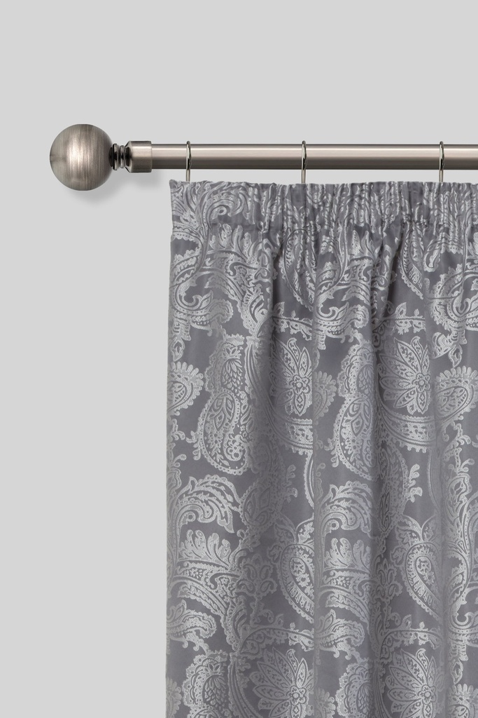Sphere - Extendable Curtain Pole in Black Silk (with rings) - Image 2