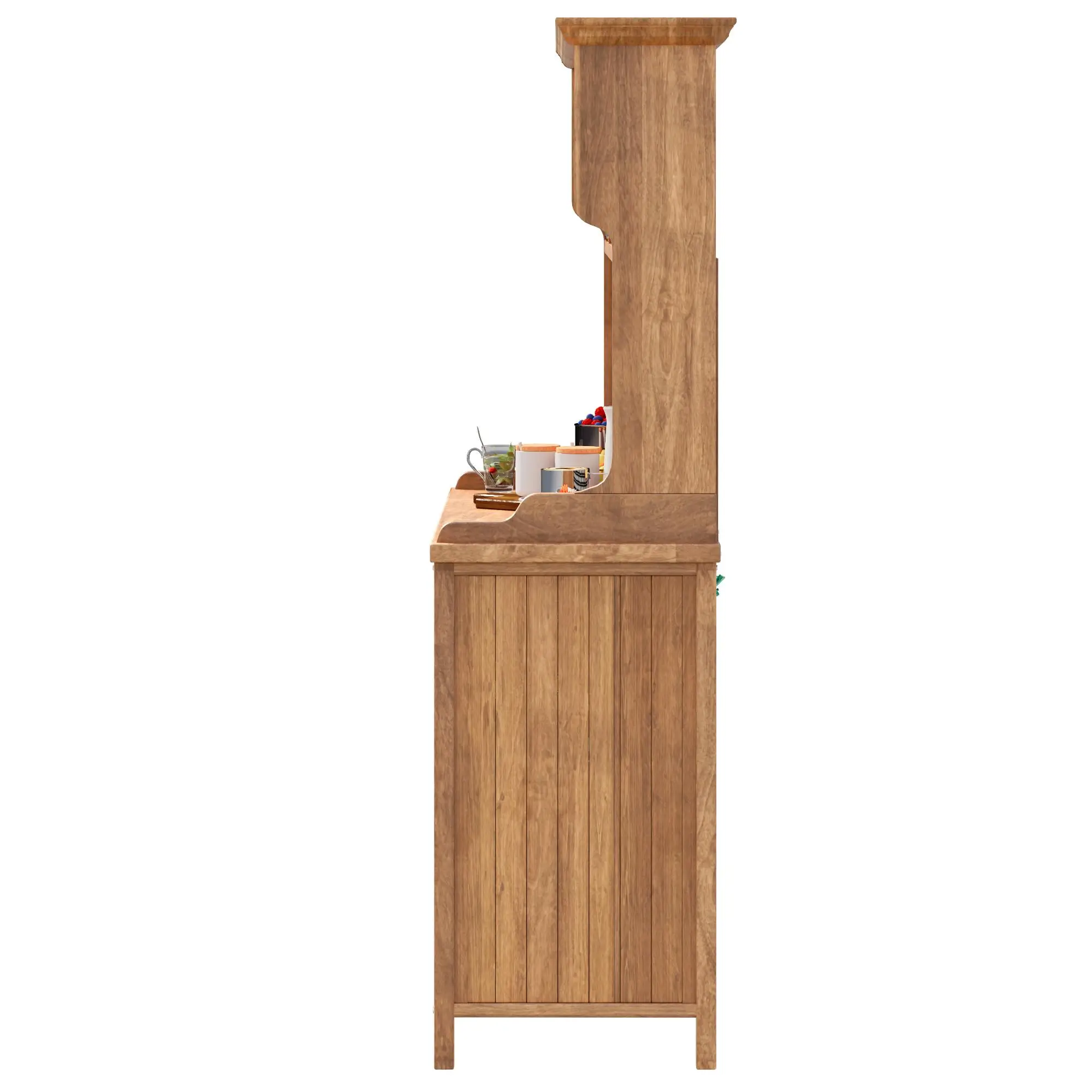 120 x 50 x 185cm Wooden Garden Cabinet with Pegboard, Natural - Image 11